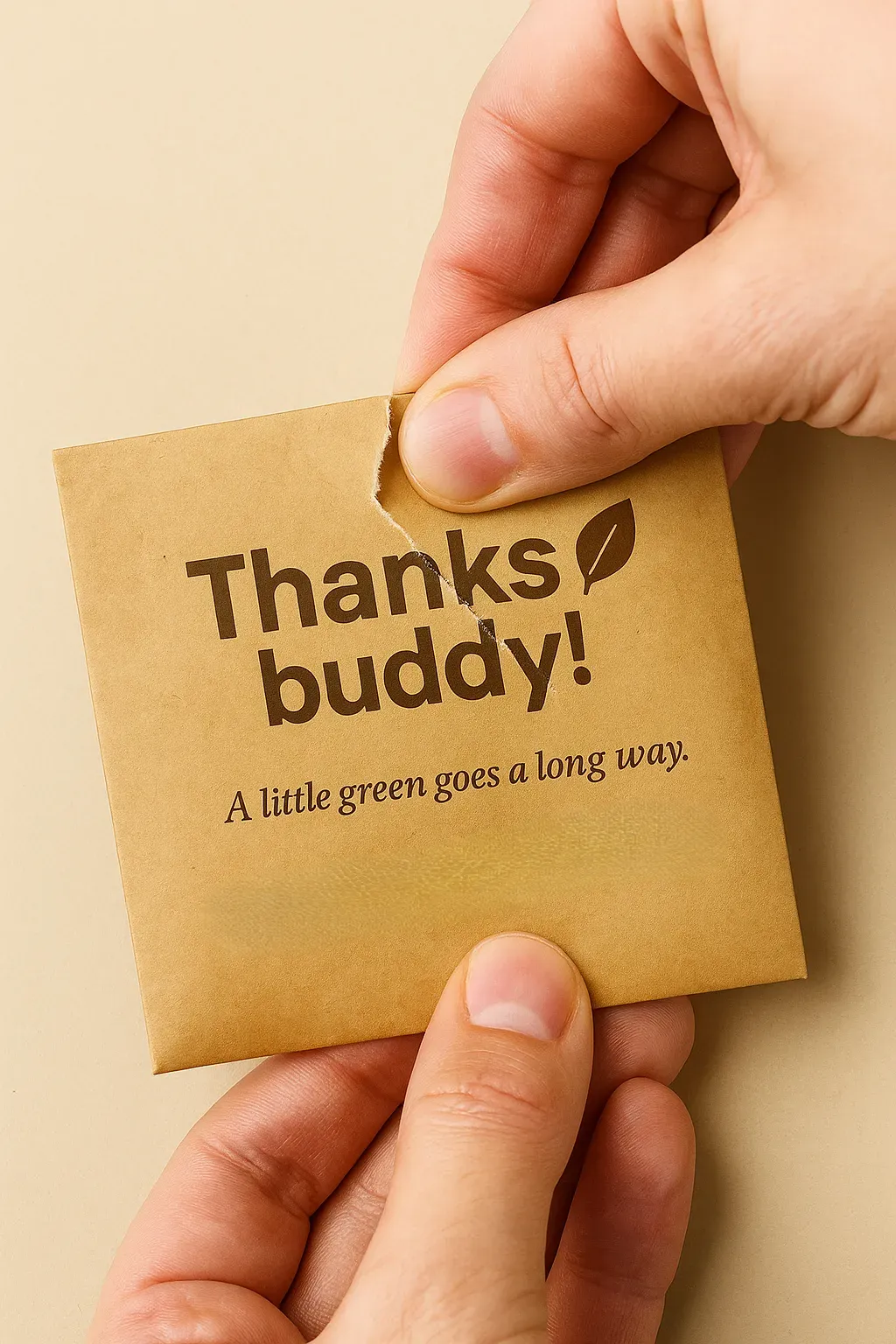 Tear open seed packet